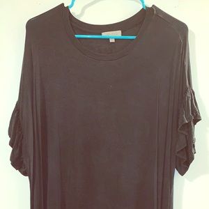 Wonderly Curvy Rayon Ruffle Sleeve Dress